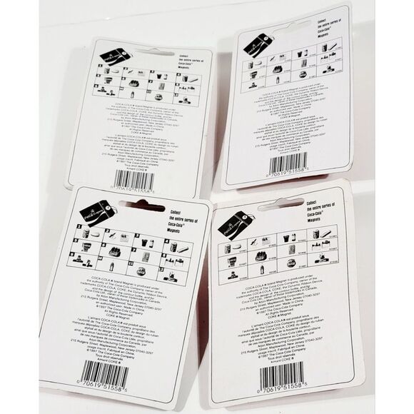 4 Vintage Coca Cola Chip Clip Fridge Magnet 1995 NOS No.51558 - Picture 8 of 12